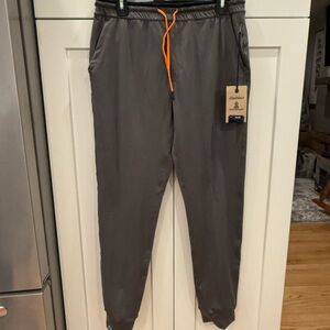 Chubbies Gray Joggers with Orange Drawstring, Medium